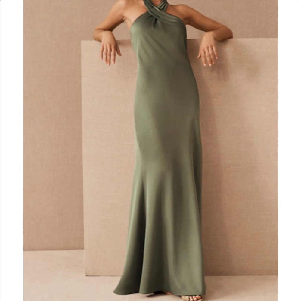 Ruby satin charmeuse dress BHLDN gown